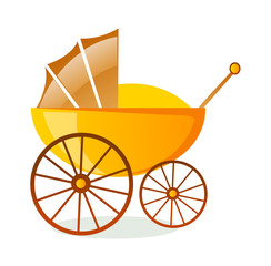 vector icon baby carriage
