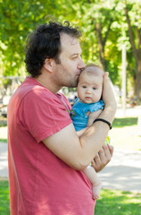 Fototapeta premium father and baby