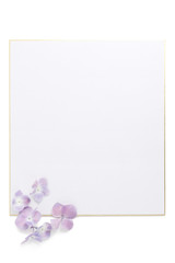 色紙とアジサイの花びら