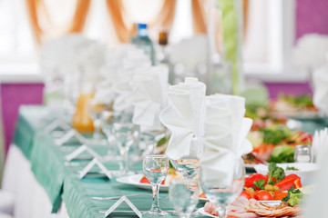 Wedding table setting
