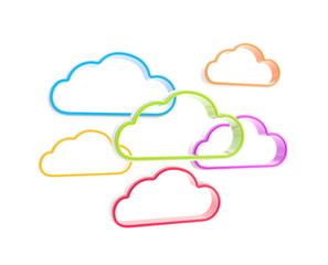 Cloud computing concept illustration