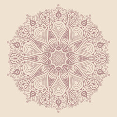 ornamental round lace pattern, circle background with many detai