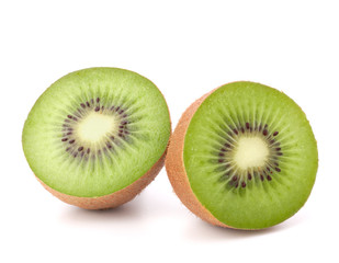 Two kiwi fruit sliced halves