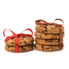 Festive wrapped chocolate pastry biscuits