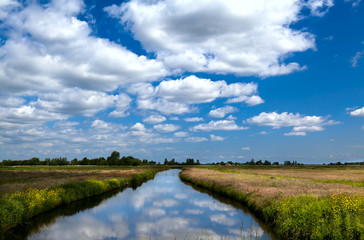 reflections of sky in lake