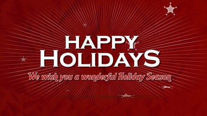 Wish you happy christmas holidays greeting video animation - Powered by Adobe