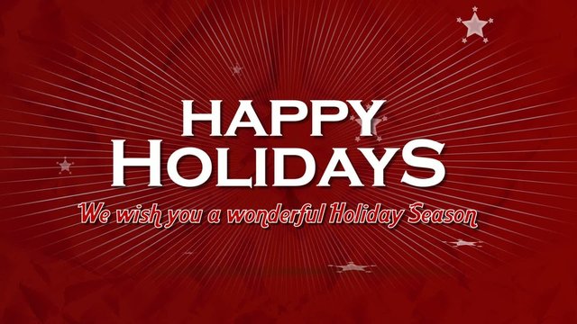 Wish you happy christmas holidays greeting video animation