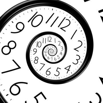  infinity time spiral clock