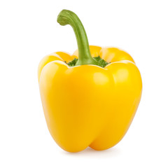 sweet yellow pepper isolated on white background