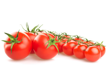 Fresh tomatoes set isolated on white background