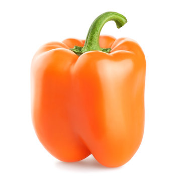 sweet orange pepper isolated on white background