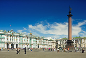 Winter Palace and Alexander Column on Palace Square