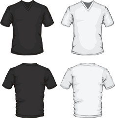 Naklejka premium v-neck shirt template
