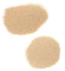 pile desert sand isolated on white backgrounds
