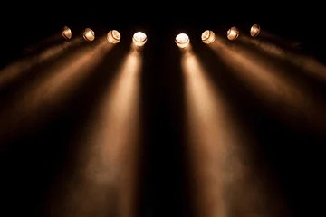 Fotobehang Eight divergent spotlights at night © PROBilder
