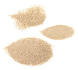 pile desert sand isolated on white backgrounds
