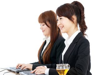 Beautiful young business woman. Portrait of asian.