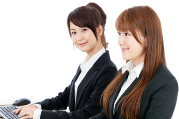 Beautiful young business woman. Portrait of asian.