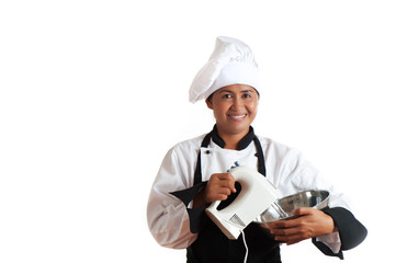 Woman as restaurant chef