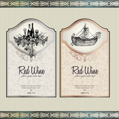 Set of wine labels © Mrkvica