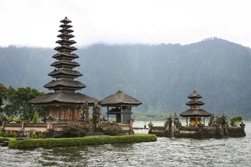 temple volcano carter lake bali