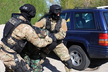 special police commandos arrest a terrorist