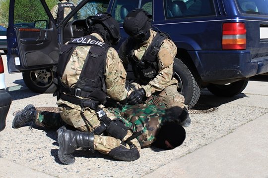 special police commandos arrest a terrorist