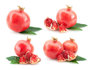 collection of 4 pomegranate images