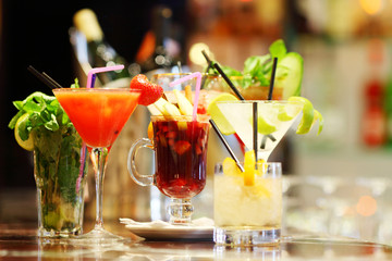 Cocktails colorés
