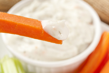 Organic Carrots and Ranch dip