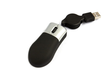 Portable USB mouse isolated