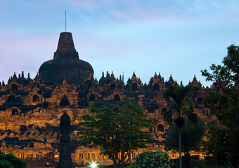 Borobudur Temple at Dusk