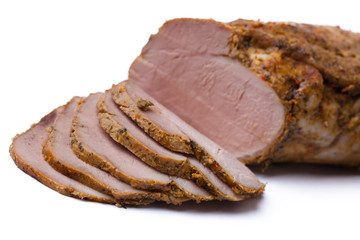 Slices of delicious ham