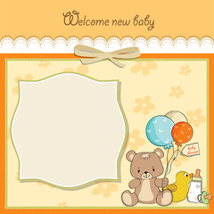 baby shower card with toys