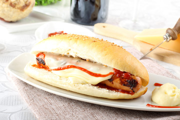 Sandwich with Wurstel
