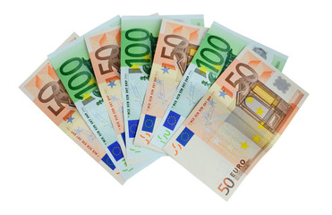 banknotes 50 and 100 euro