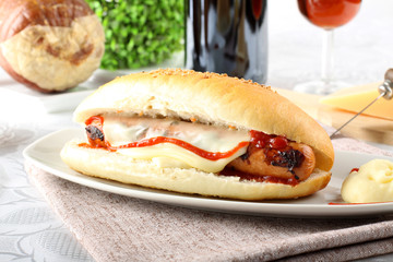 Sandwich with Wurstel