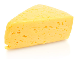 tasty cheese isolated on white