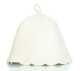 Sauna hat isolated on white
