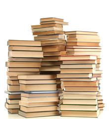 old books isolated on white