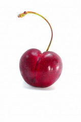 Sweet cherry on white background