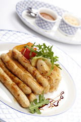 sausages and potatoes