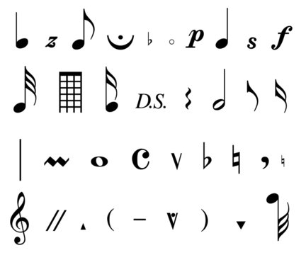 Plaquette de ponctuations musicales