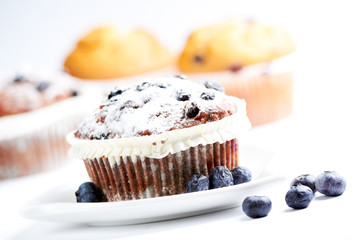 BLUEBERRY AND RAISIN MUFFINS