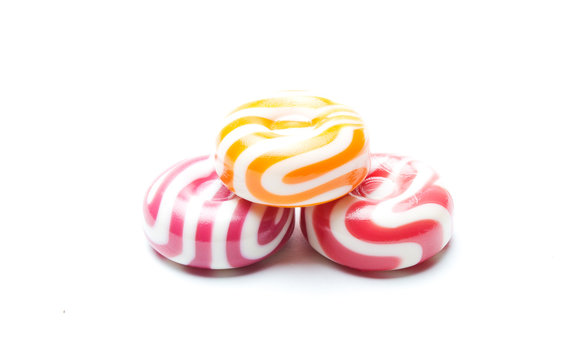 Peppermint Candies isolated on white background