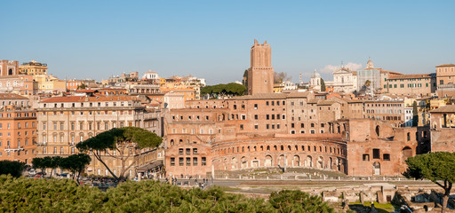 Fototapeta na wymiar Forum romain à Rome, Latium en Italie