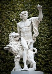 Sculpture in garden of Versailles.