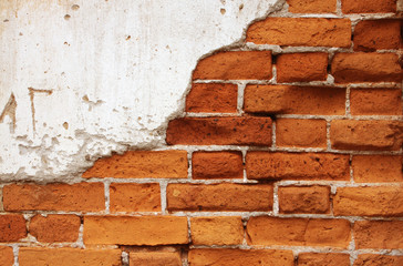 Red brick old wall