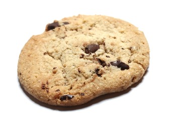 isolated chocolate chip cookie