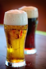 Still Life with a draft beer by the glass.
